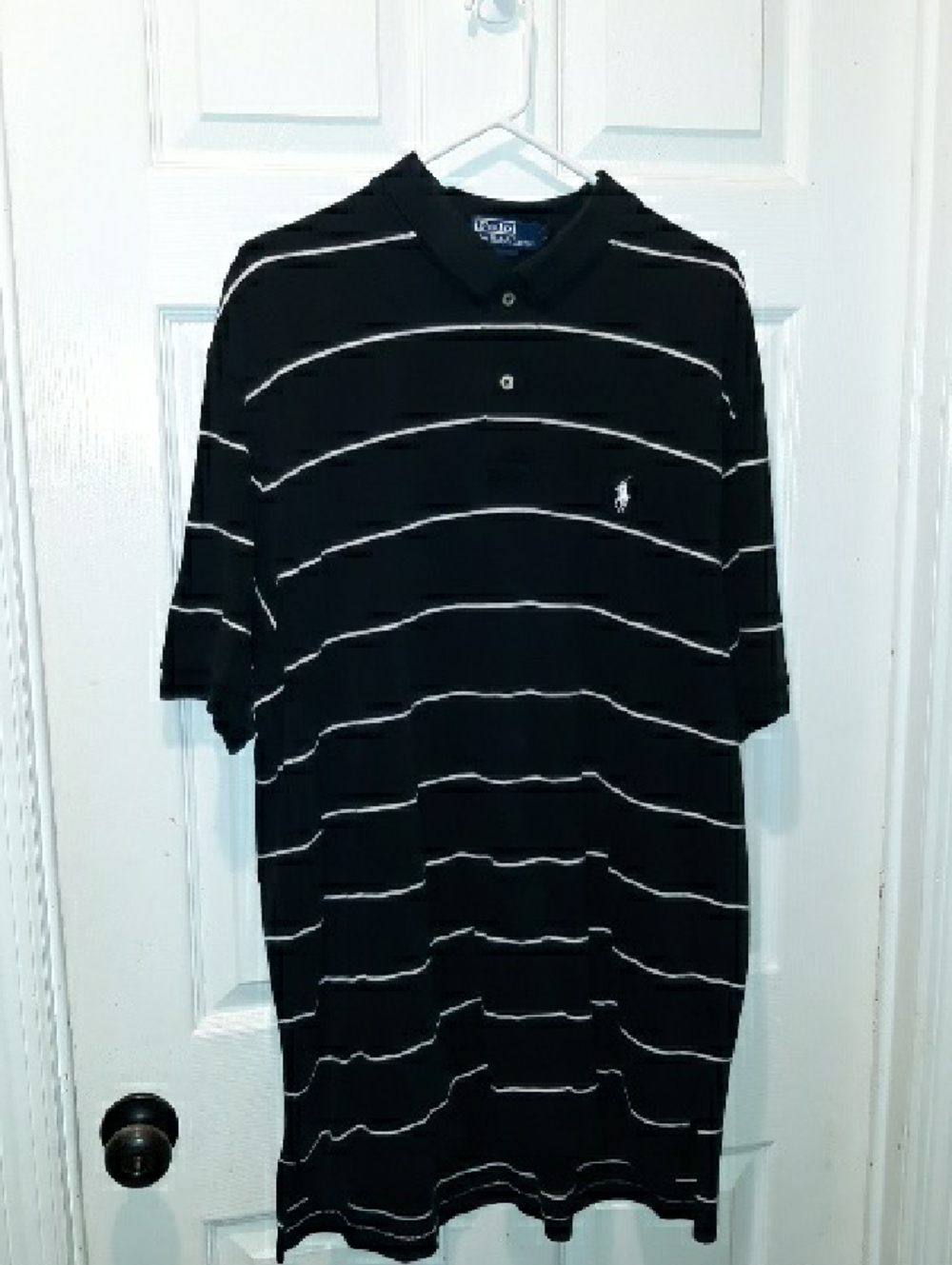 Ralph Lauren Vintage Black Striped Polo Shirt